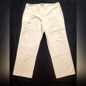 White House Black Market Cotton Capri Pants, White, Light-weight, Unlined, 6